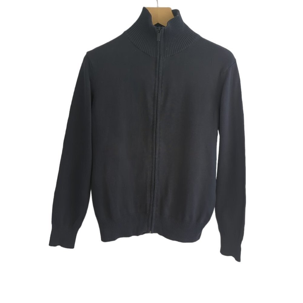 Zara Zip Mock Neck Cardigan Sweater